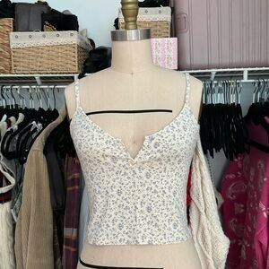 Brandy Melville Floral Crop Top